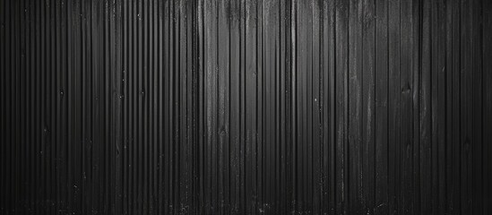 Fototapeta premium Black Corrugated Metal Wall Texture Background Suitable for Text Overlay with Ample Copyspace for Design and Creative Uses