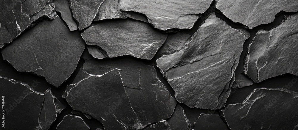 Poster dark slate stone texture backdrop with ample negative space for text or design elements suitable for