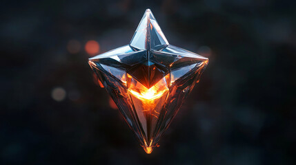 A hologram pin. A pin made of polygons, triangles of points and lines. Pin icon low poly connection structure. Technology concept vector.