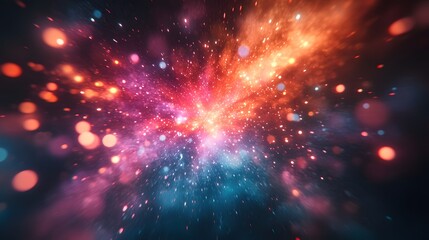 Fototapeta premium A Dazzling Display of Impulsivity: The Breathtaking Explosion of Colors Highlighting the Beauty of Spontaneity