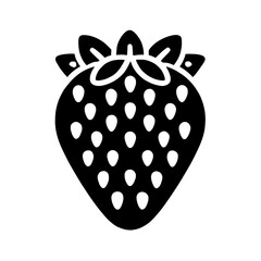 Strawberry Silhouette: A classic and timeless icon of the juicy fruit, perfect for branding, marketing, and design projects.  