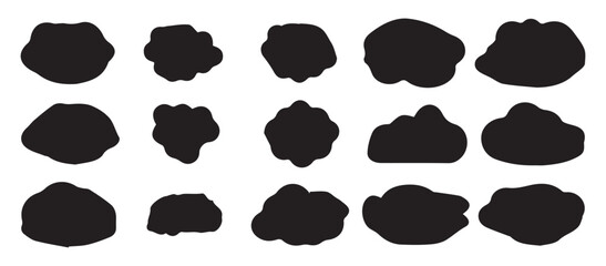 Cloud symbol in line and glyph style. Cloud icon. Black and sky color vector. Nature sky, cloud pattern, fume, or misty fog art. Vector illustration EPS 10