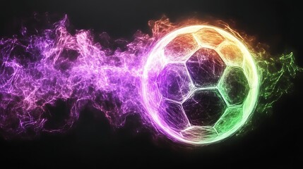 Energetic Soccer Ball Abstract Design