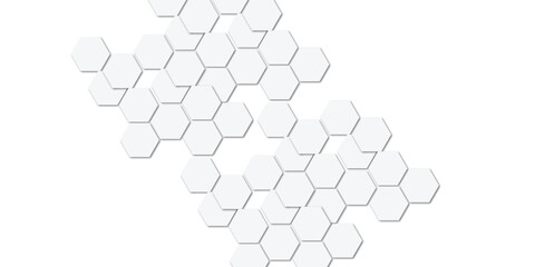 Fototapeta premium Abstract technology white geometric hexagon on transparent concept design honeycomb shape vector. 