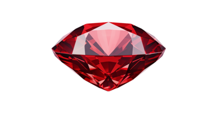 red diamond isolated on transparent background Diamond on a transparent background