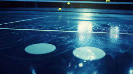 Particle table tennis. Table tennis consists of circles and dots