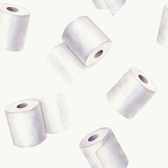 Abstract watercolor white toilet paper background