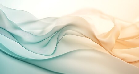 Obraz premium Blurred summer background in light blue and beige colors, soft gradient