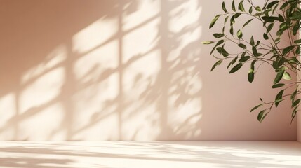 Neutral backdrop with gentle shadows and faint plant textures.