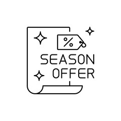 Cold Season Offer Outline Icon for Winter Offer