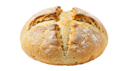 Fresh Baked Soda Bread Loaf, Bakery Food, Isolated Transparent PNG, Large Format