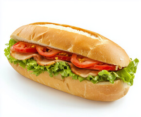 Bánh mì sandwich on white background