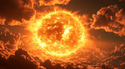 Hologram sun. Sun made of polygons, triangles, dots, and lines. Low-poly sun structure of connections. Technology concept vector.