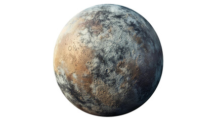 Celestial planet, a massive body orbiting a star, essential to planetary systems isolated on transparent background