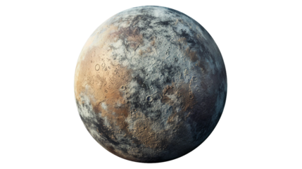 Celestial planet, a massive body orbiting a star, essential to planetary systems isolated on transparent background