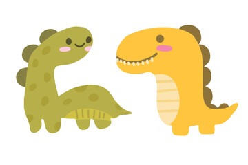 Set of cute dino hatching egg in different stages set with cute kawaii style. Suitable for flat design illustration, clip art, stickers, etc