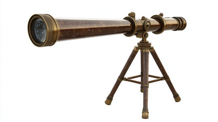 Vector logo telescope. Equipment for stargazing