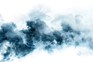 Obraz premium Dense smoke fog in area isolated on transparent background