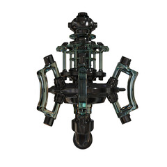 Metal abstract shape, 3d render © neurostructure