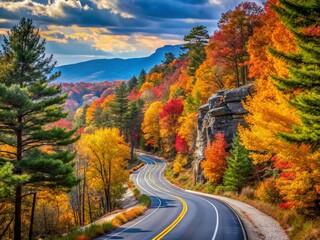 Scenic Autumn Drive: US Route 44, Minnewaska State Park, Catskill Mountains