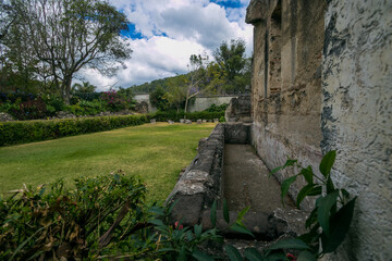 stone wall in the forest