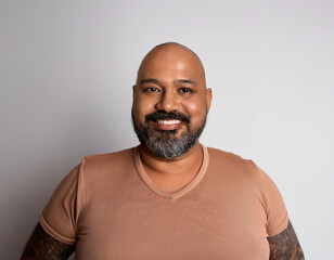 Tattooed Hispanic Happy Gay Man Smiling