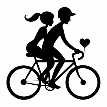 recommend clip art: silhouette of a person riding a bicycle