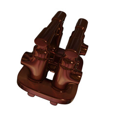 Metal abstract shape, 3d render © neurostructure