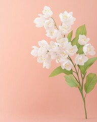 Fototapeta premium Sympathy flower arrangement serene background floral soft environment close-up view emotional concept
