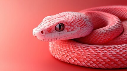 Fototapeta premium Sleek Minimalist Snake Design with Layered Texture and Colors