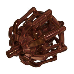 Metal abstract shape, 3d render © neurostructure