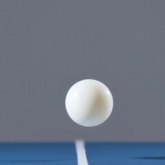 Ping pong ball mid-flight.