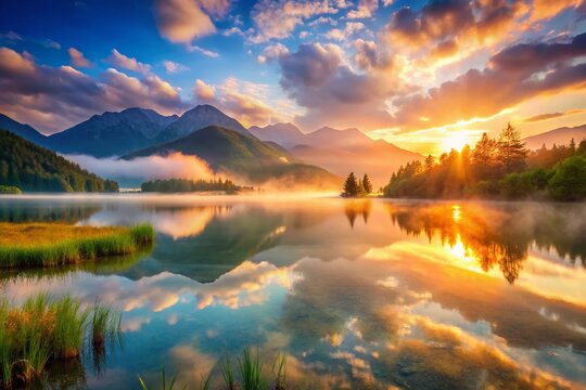 Serene Lake Plav, Montenegro: Stunning Sunrise Over Calm Waters
