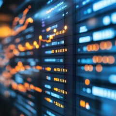 A Futuristic data streams with glowing lines and digital patterns create vibrant atmosphere