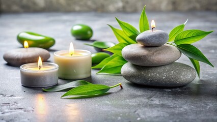 Obraz premium Serene Spa Still Life: Zen Stones & Wellness Essentials