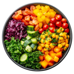 Vibrant and Nutritious Fresh Vegetable Salad Bowl Packed with Freshness and Colors for a Healthy Diet Experience