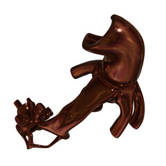 Metal abstract shape, 3d render © neurostructure