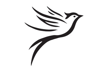 Abstract Bird Silhouette for Branding and Logos