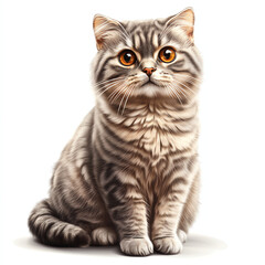 Obraz premium scottish fold cat isolated