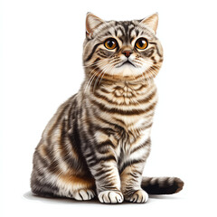 cat isolated on white