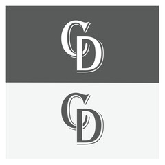Initial Letter CD Logo Design Outstanding Creative Modern Symbol  Sign