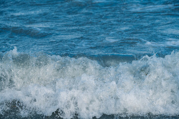 Fototapeta premium vagues du lac Léman par jour de bise