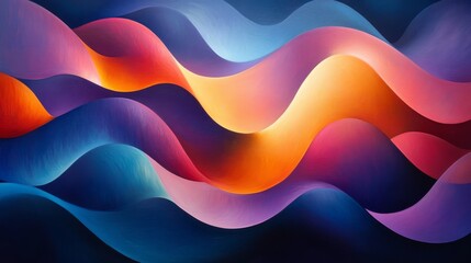 Fototapeta premium Abstract Colorful Waves Flowing Dynamically