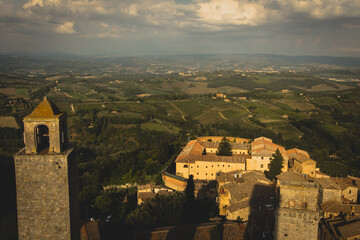 Obraz premium View from Torre Grossa, San Gimignano