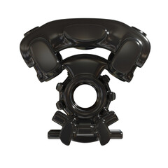 Metal abstract shape, 3d render © neurostructure