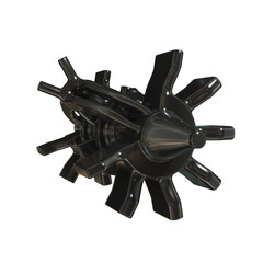 Metal abstract shape, 3d render © neurostructure