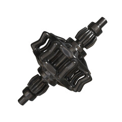 Metal abstract shape, 3d render © neurostructure