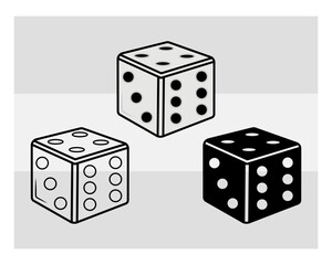 Game Die SVG Silhouette, Dice Silhouette, Sports Svg, Dice Svg, Ludo Dice Svg, Gamble svg, Dice Png, Dice Svg Images, Cut Files