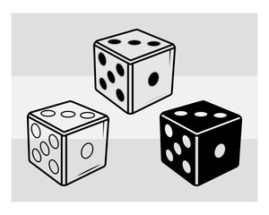 Game Die SVG Silhouette, Dice Silhouette, Sports Svg, Dice Svg, Ludo Dice Svg, Gamble svg, Dice Png, Dice Svg Images, Cut Files