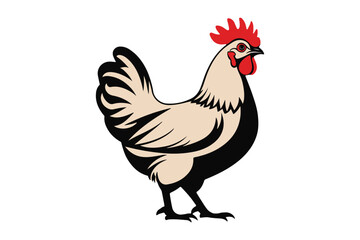 Colorful Chicken Design for Clipart, Posters, and Agriculture Branding